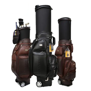 Customized hohe Kapazität kann 13-14 Clubs Männer echte Ledergolftasche halten