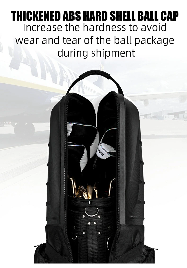 Golfreise -Flugzeugbeutel benutzerdefinierte Golfreise -Taschen Hartschale mit Rädern